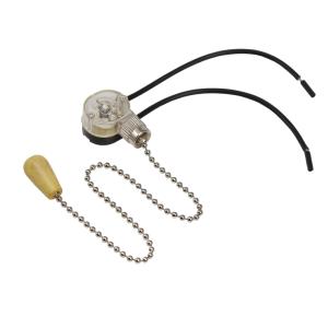 Выключатель для настенного светильника c проводом и деревянным наконечником «Silver», индивидуальная упаковка, 1шт. REXANT