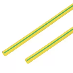 Трубка термоусаживаемая ТУТ 60,0/30,0мм, желто-зеленая, упаковка 10 шт. по 1м, PROconnect 